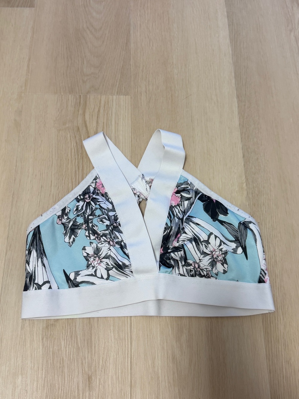 Large floral Nike sports bra